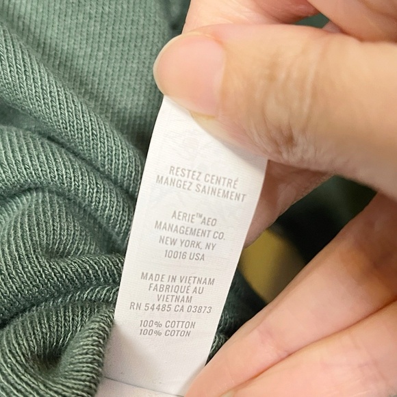 OFFLINE By Aerie Running Late Crop Top Cinch Side Crew Pullover Oversized Womens - Picture 7 of 11